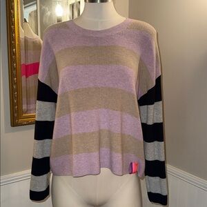 Lisa Todd Multicolored Sweater - Pink, Beige, Gray, navy.  Good condition. XL